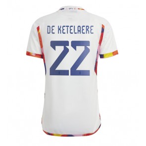 Maillot de foot Belgique Charles De Ketelaere #22 Extérieur Monde 2022 Manches Courte